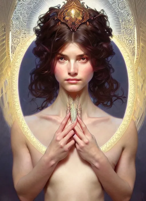 Image similar to perfectly feminine face!! portrait of perfection, nature fairy creature, symmetrical! intricate, sensual features, highly detailed, biblical divine holy perfection!! digital painting, artstation, concept art, smooth, sharp focus, illustration, art by artgerm and greg rutkowski and alphonse mucha