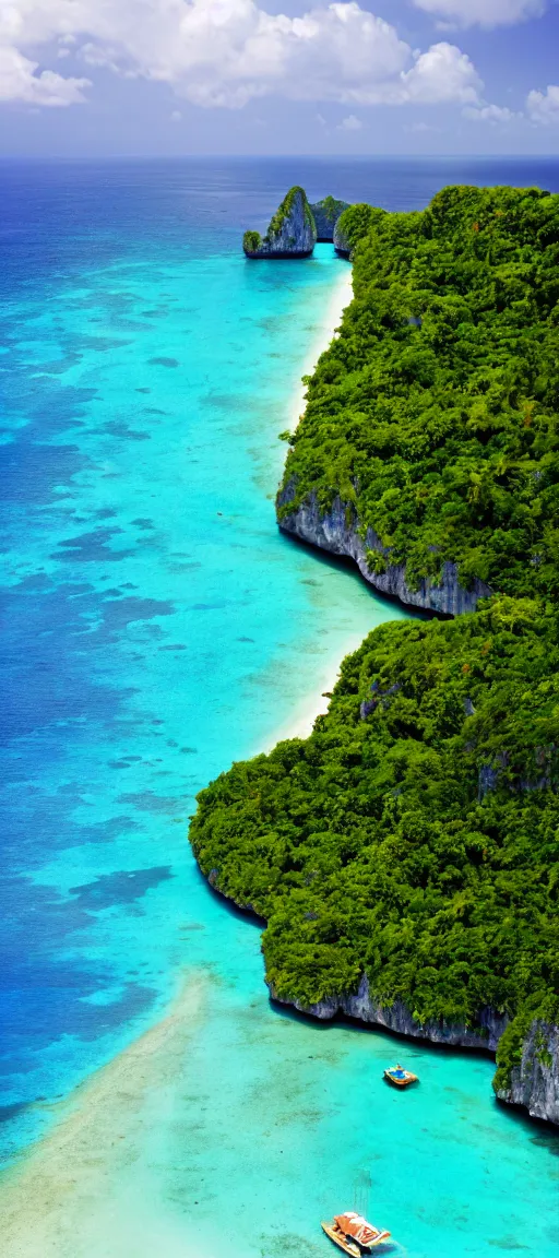 Image similar to bahamas, koh phiphi costa rica, crystal clear blue water, white sandy beach, 8 k wallpaper, stunning photography, beautiful lighting, dslr