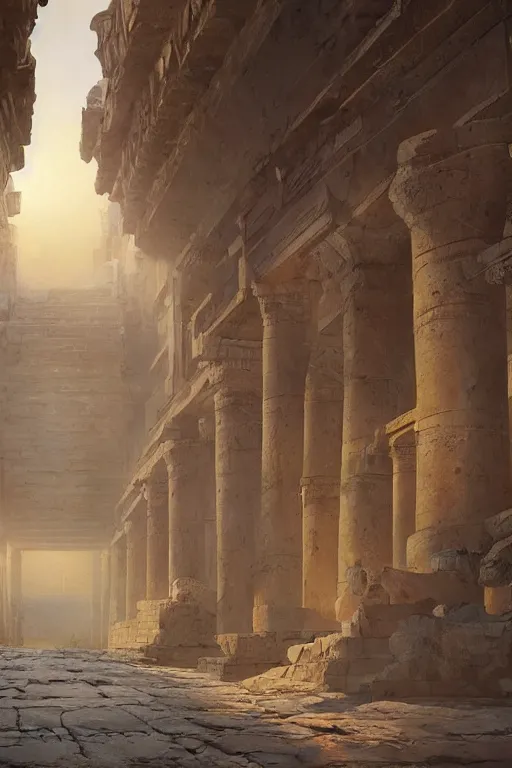 Image similar to ancient city of gyza at the time of the pharaohs, intricate, elegant, volumetric lighting, digital painting, highly detailed, artstation, sharp focus, illustration, concept art, ruan jia, steve mccurry