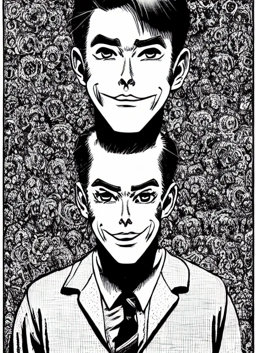 Image similar to portrait of archie andrews, intricate, highly detailed, illustration, art by junji ito, junji ito