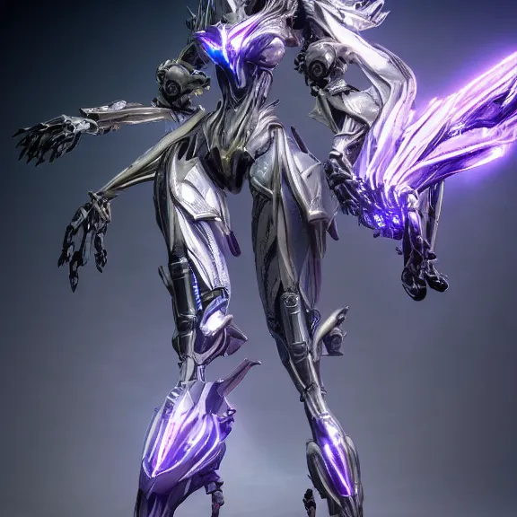 Image similar to extremely detailed front shot of a giant 1000 meter tall beautiful stunning saryn prime female warframe goddess, that's a stunning hot anthropomorphic robot mecha female dragon, silver sharp streamlined armor, detailed head, sharp claws, glowing Purple LED eyes, sitting down cutely, rump on top of a tiny mountain below her, a tiny forest with a village in the foreground, in front of her, fog rolling in, dragon art, warframe fanart, Destiny fanart, micro art, macro art, giantess art, fantasy, goddess art, furry art, furaffinity, high quality 3D realistic, DeviantArt, artstation, Eka's Portal, HD, depth of field