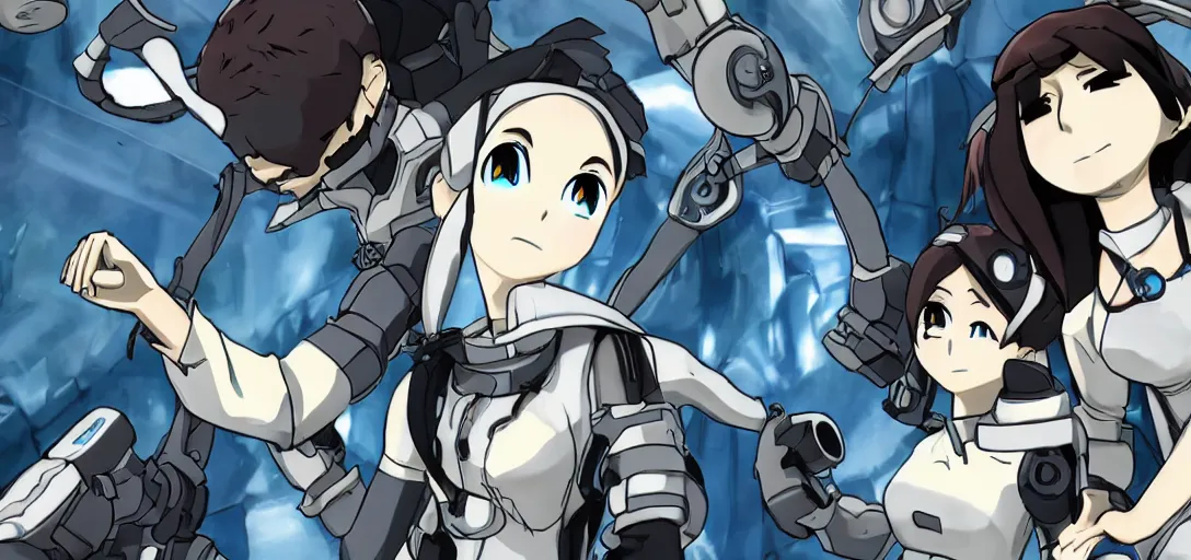Prompt: Portal 2 the Anime