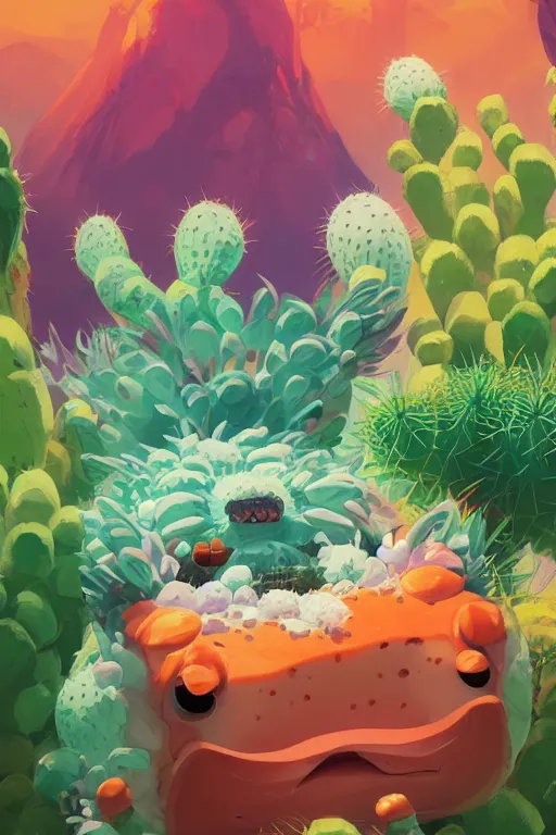 Image similar to 3 d render creature animal sushi cristal very big eye roots cactus elemental flush of force nature micro world fluo fishscale, comics gta 5 cover, official fanart behance hd artstation by jesper ejsing, by rhads, makoto shinkai and lois van baarle, ilya kuvshinov, ossdraws