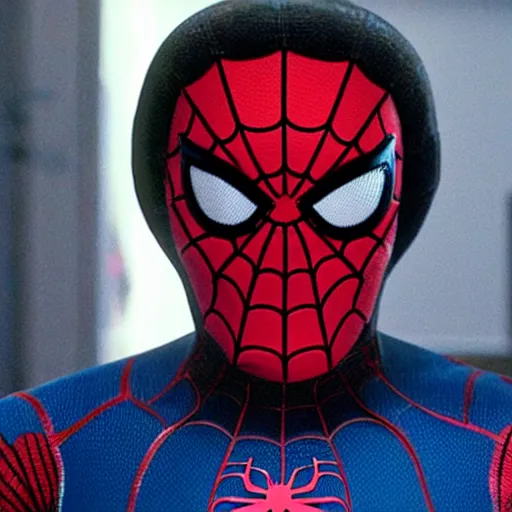Prompt: Willem Dafoe wearing a spider-man costume
