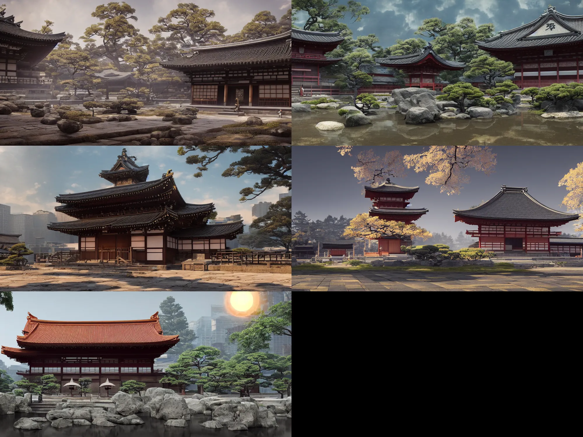 Prompt: A preserved ancient Japanese temple surrounded by modern city buildings, photo realistic, unreal engine 5, highly detailed, cinematic lighting, octane render, cinematography, breathtaking and epic composition , 8k , 35 mm photography, smooth, in style of Clint Cearley and Steve Argyle, ultrafine details