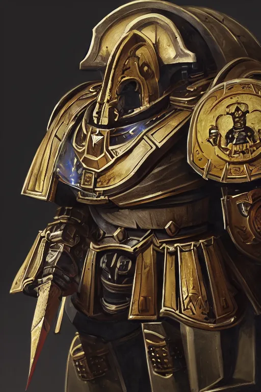 Image similar to armor portrait heros warhammer 4 0 k horus heresy fanart - the primarchs emperor by johannes helgeson animated with vfx concept artist & illustrator global illumination ray tracing hdr fanart arstation zbrush central hardmesh 8 k octane renderer comics stylized