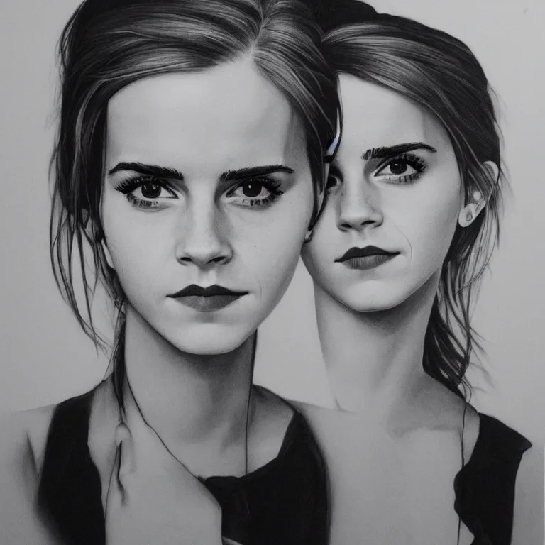 Image similar to Emma Watson, pop-art, photorealism