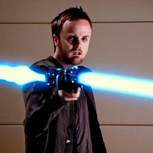 Image similar to jesse pinkman with a lightsaber