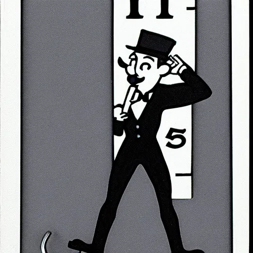 Prompt: 1935 monopoly man smoking