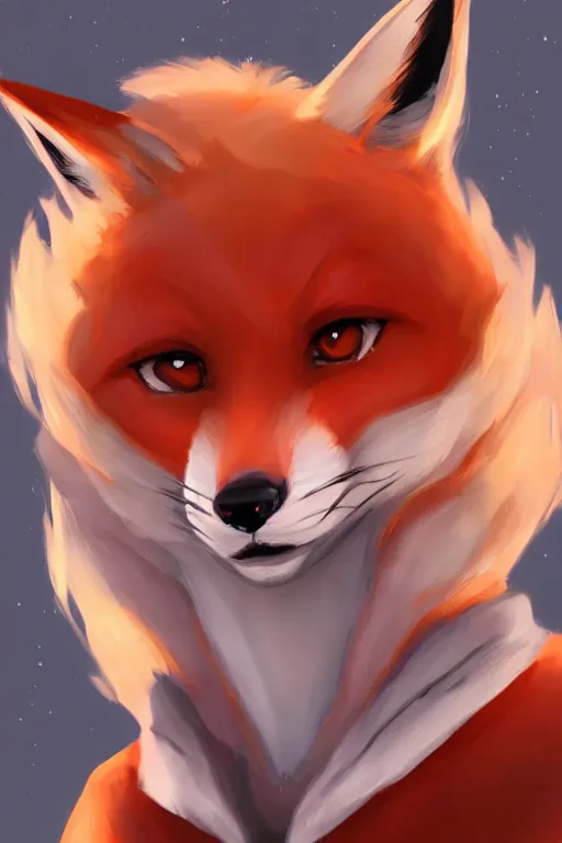 Image similar to a fox fursona, trending on artstation, by kawacy, furry art, digital art