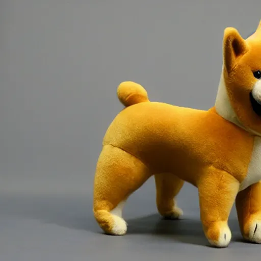 Image similar to A plushie Shiba Inu.