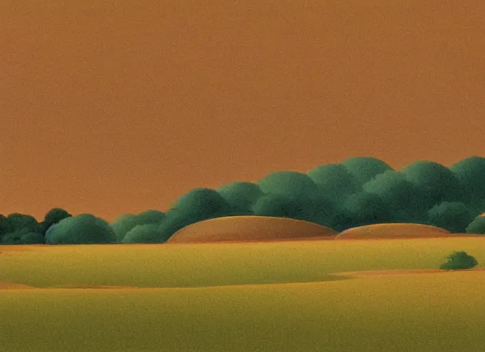 Image similar to painterly minimal endless bland pale bleached sloping wheat farmland by from mulan ( 1 9 9 7 )