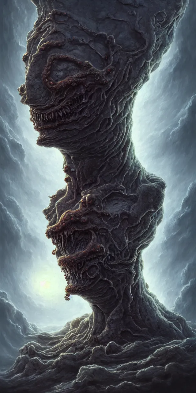 Image similar to matte portrait painting, polycount, surrealism, surrealist, lovecraftian, cosmic horror, high detail