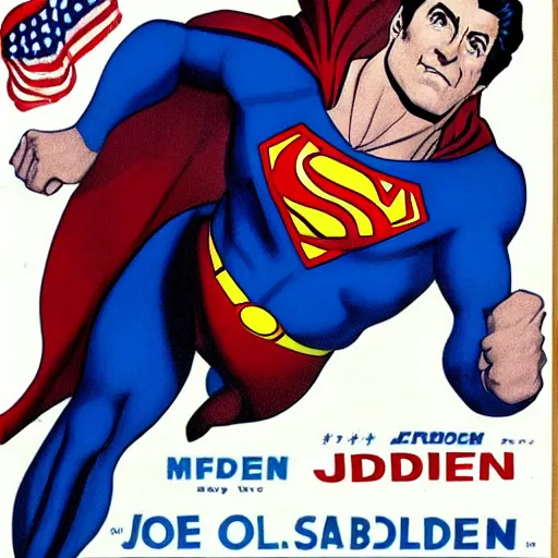 Image similar to joe biden as superman