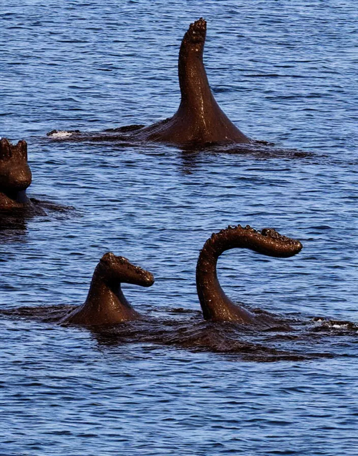 Image similar to An alleged photo of Loch Ness Monster taken by wilderness explorer