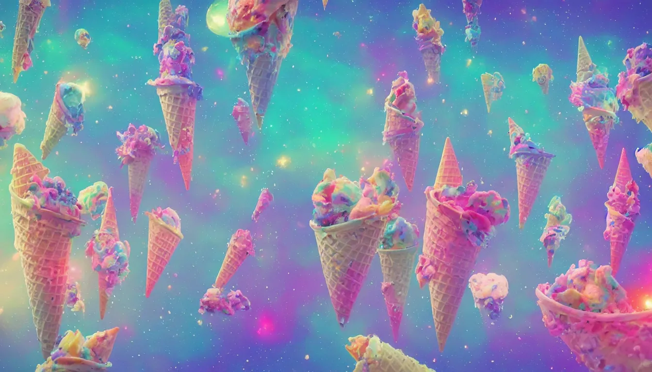 Prompt: " ice cream cones