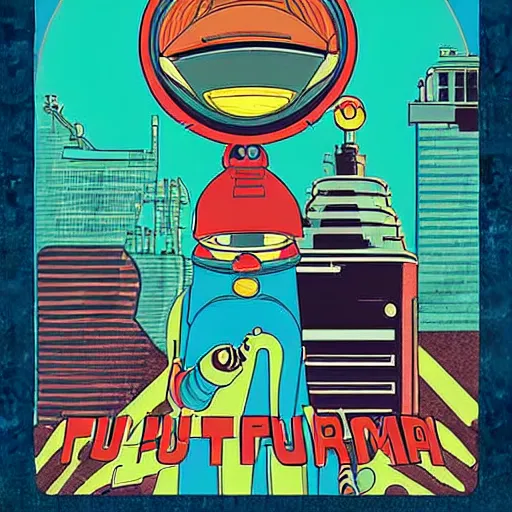 Prompt: highly detailed award winning digital art futurama propaganda poster