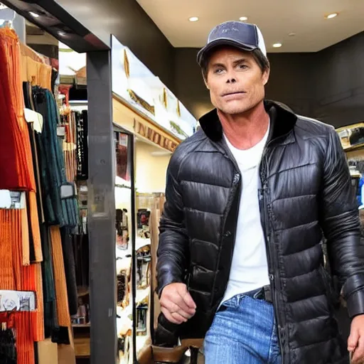 Image similar to rob lowe robbing a lowe's store