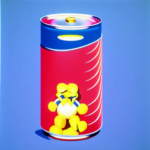 Prompt: soda can by shusei nagaoka, kaws, david rudnick, airbrush on canvas, pastell colours, cell shaded, 8 k