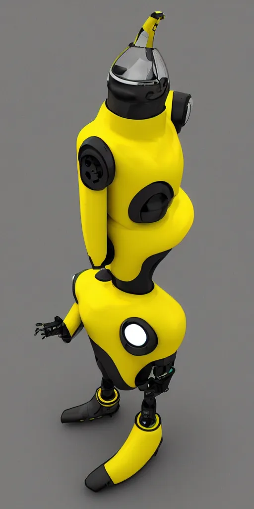 Prompt: futuristic robot banana