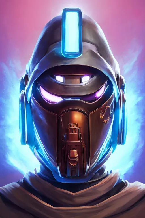 Image similar to epic mask helmet robot ninja portrait stylized as fornite style game design fanart by concept artist gervasio canda, behance hd by jesper ejsing, by rhads, makoto shinkai and lois van baarle, ilya kuvshinov, rossdraws global illumination radiating a glowing aura global illumination ray tracing hdr render in unreal engine 5