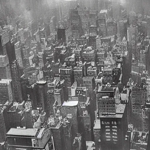 Prompt: Hotbeds of alien enemies and spies in the heart of the Metropolis, 1915 photo