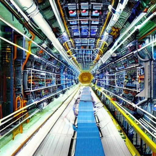 Prompt: Large Hadron Collider creatig singularity