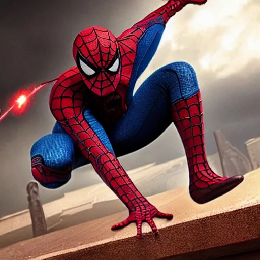 Image similar to a film still of spiderman in star wars realistic, detailed