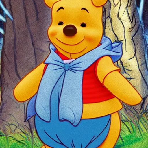 Image similar to winnie - the - pooh ( pooh bear ) as gandalf