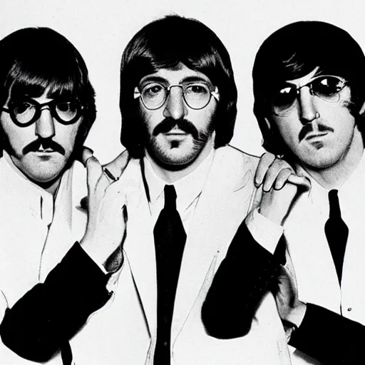 Image similar to Pimp C as lead singer in the Beatles,