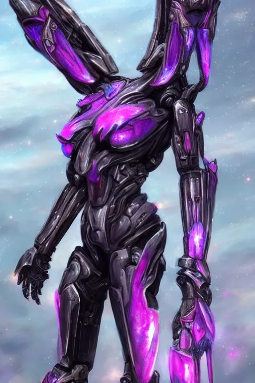 Image similar to maw shot, hyperdetailed realistic elegant beautiful stunning giant robot mecha hot female goddess dragon, sharp spines, sharp metal ears, smooth purple eyes, smooth fuschia skin, smooth silver armor, nebula size, space, epic proportions, epic scale, macro giantess, warframe, destiny, furry, dragon art, goddess art, giantess art, furaffinity, octane