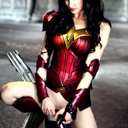 Image similar to Gal Gadot as Katarina from LoL in ainme