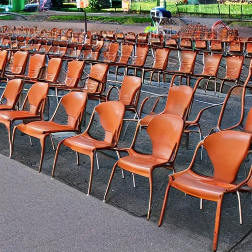 Image similar to world of chairs. chair city full of chairs