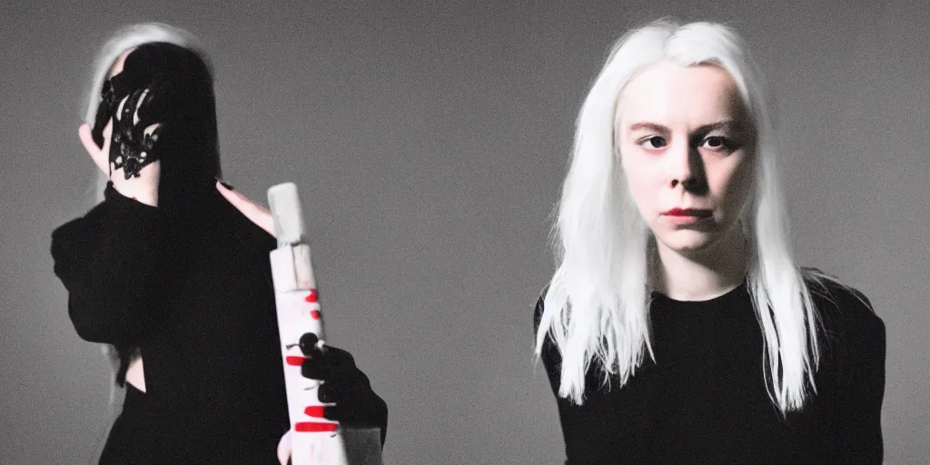 Image similar to Phoebe Bridgers the Eldrich Horror, dark, bloody, prismatic, amazing, ultra detailed