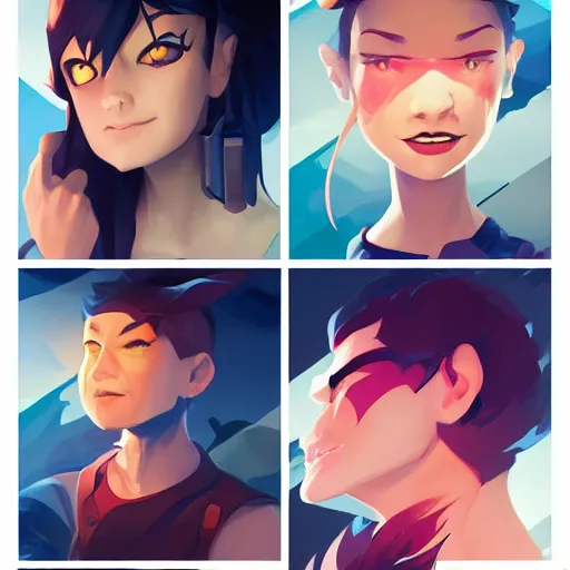 Image similar to face icon stylized minimalist comic - con, loftis, cory behance hd by jesper ejsing, by rhads, makoto shinkai and lois van baarle, ilya kuvshinov, rossdraws global illumination