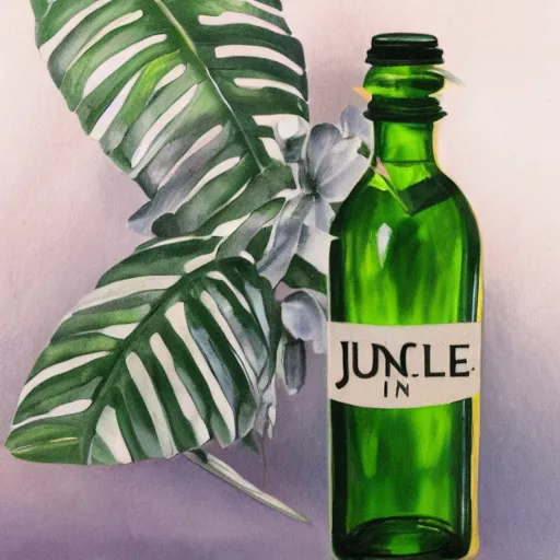 Prompt: jungle in bottle , detailed, elegant, intricate , 8k ,