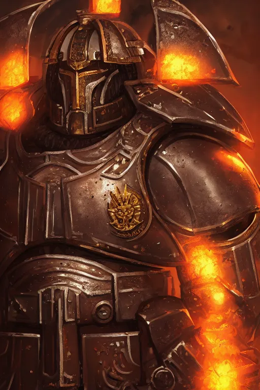 Image similar to armor portrait heros warhammer 4 0 k horus heresy fanart - the primarchs emperor by johannes helgeson animated with vfx concept artist & illustrator global illumination ray tracing hdr fanart arstation zbrush central hardmesh 8 k octane renderer comics stylized