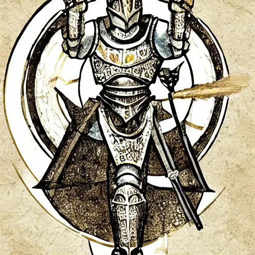 Prompt: Sir Gawain, Knight of the Sun, White Knight of the Round Table, gorgeous illustration by Wada Arco