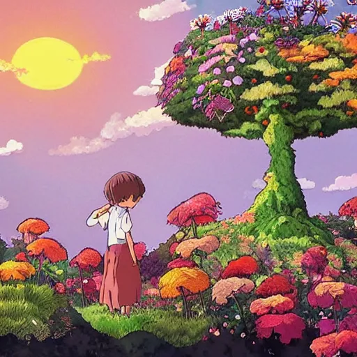 Prompt: a beautiful symbiosis of butterfly and tree made of butterfly studio ghibli