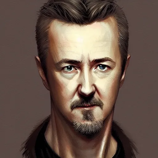 Prompt: edward norton's face is the yolk of an egg frying in a pan, concept art by greg rutkowski, artgerm and ruan jia