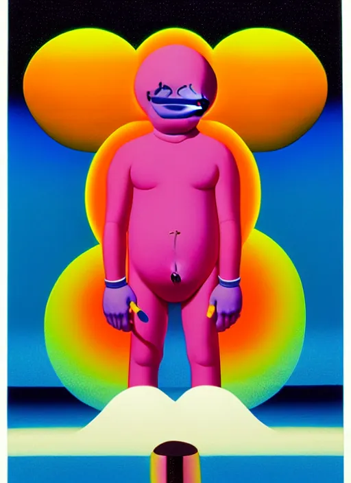 Image similar to god by shusei nagaoka, kaws, david rudnick, airbrush on canvas, pastell colours, cell shaded, 8 k