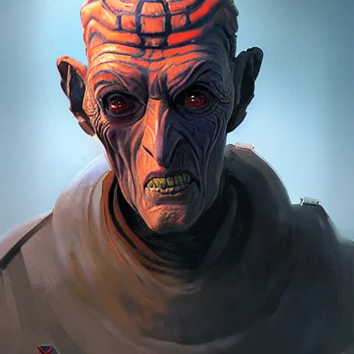 Image similar to concept art viceroy nute gunray from star wars prequels by greg rutkowski