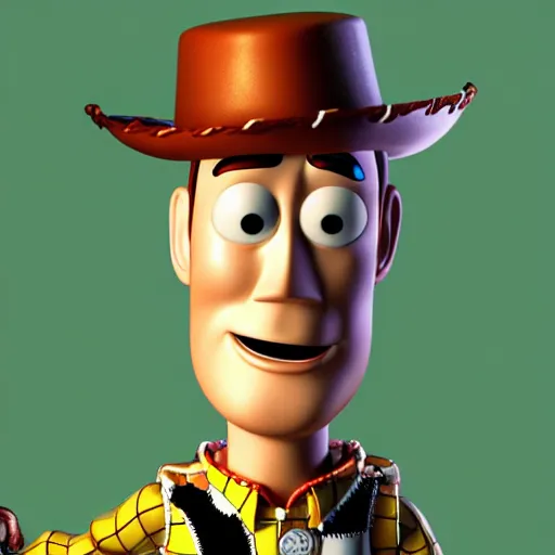 Image similar to Photorealistic creepy toy story woody in the style of ren and stimpy. Hyperdetailed photorealism, 108 megapixels, amazing depth, glowing rich colors, powerful imagery, psychedelic Overtones, 3D finalrender, 3d shading, cinematic lighting, artstation concept art