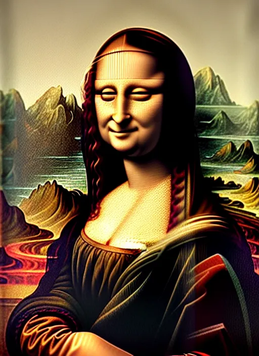 Image similar to Highly detailed portrait of Mona Lisa, Stephen Bliss, unreal engine, fantasy art by Greg Rutkowski, Loish, Rhads, ferdinand knab, Makoto Shinkai and Lois van baarle, ilya kuvshinov, rossdraws, Tom Bagshaw, alphonse mucha, global illumination, radiant light, detailed and intricate environment