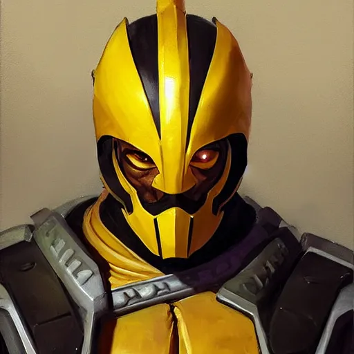 Image similar to greg manchess portrait painting of cyrax from mortal kombat as overwatch character, medium shot, asymmetrical, profile picture, organic painting, sunny day, matte painting, bold shapes, hard edges, street art, trending on artstation, by huang guangjian and gil elvgren and donato giancola