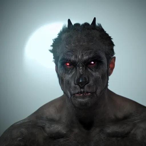 Prompt: man transforming into a werewolf at night with black realistic fur, ultra detail, unreal engine, 8 k