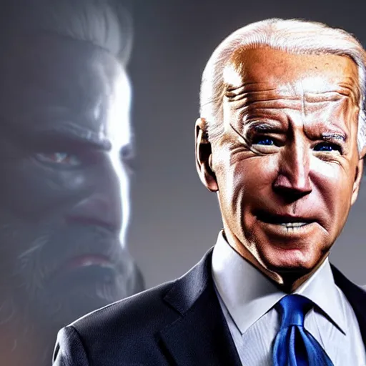 Image similar to a still of Joe biden as Ryze from League of Legends, highly detailed