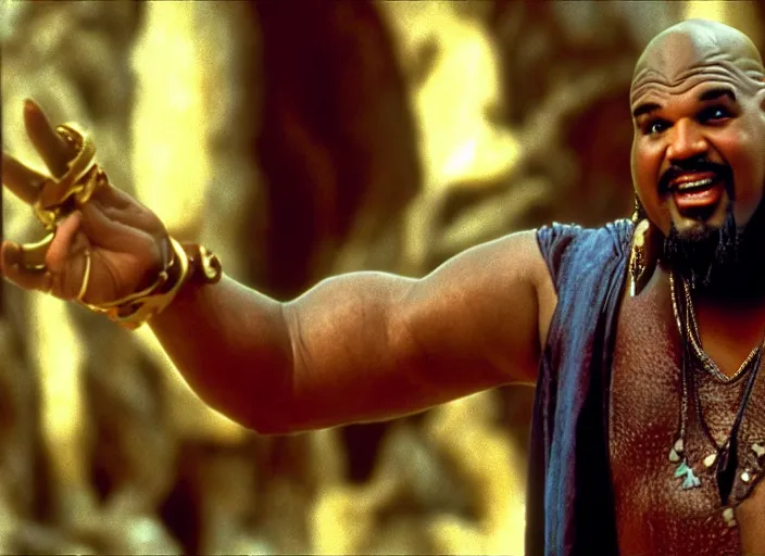 Image similar to film still of sinbad as kazaam in the movie kazaam 1 9 9 6