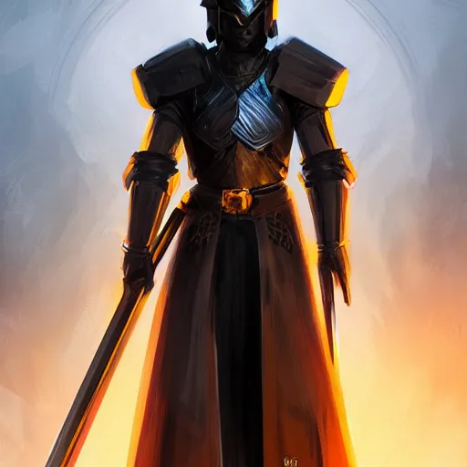 Prompt: portrait of a man in black ceremonial armor with a glowing black laser sword, D&D, fantasy, elegant, hopeful, muscular, highly detailed, digital painting, artstation, concept art, smooth, sharp focus, illustration