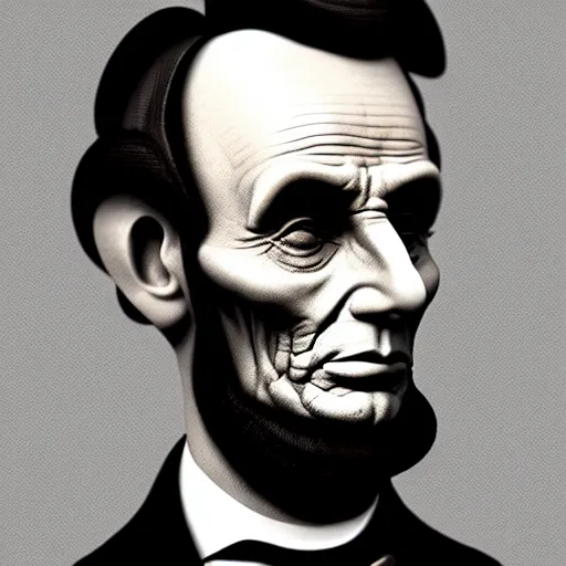 Prompt: abraham lincoln is fused into ham, hyperdetailed, artstation, cgsociety, 8 k